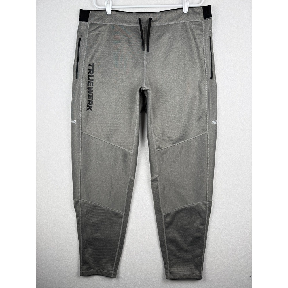 Truewerk M2 Transit Pant Mens XXL Long Gray Grid Fleece Lined Joggers Workwear
